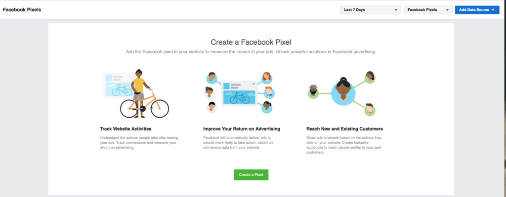 Facebook pixel page
