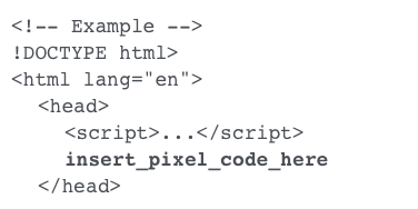 Facebook pixel code