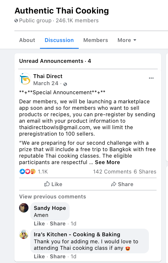 Facebook groups